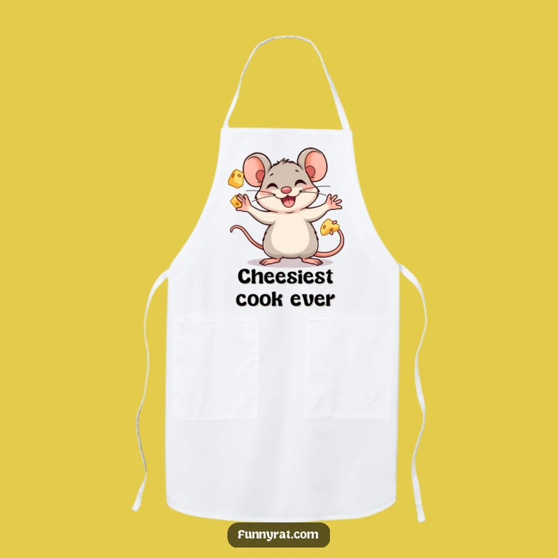 Funny Juggling Rat Apron - Keep Clean with Cheesy Humor While Cooking