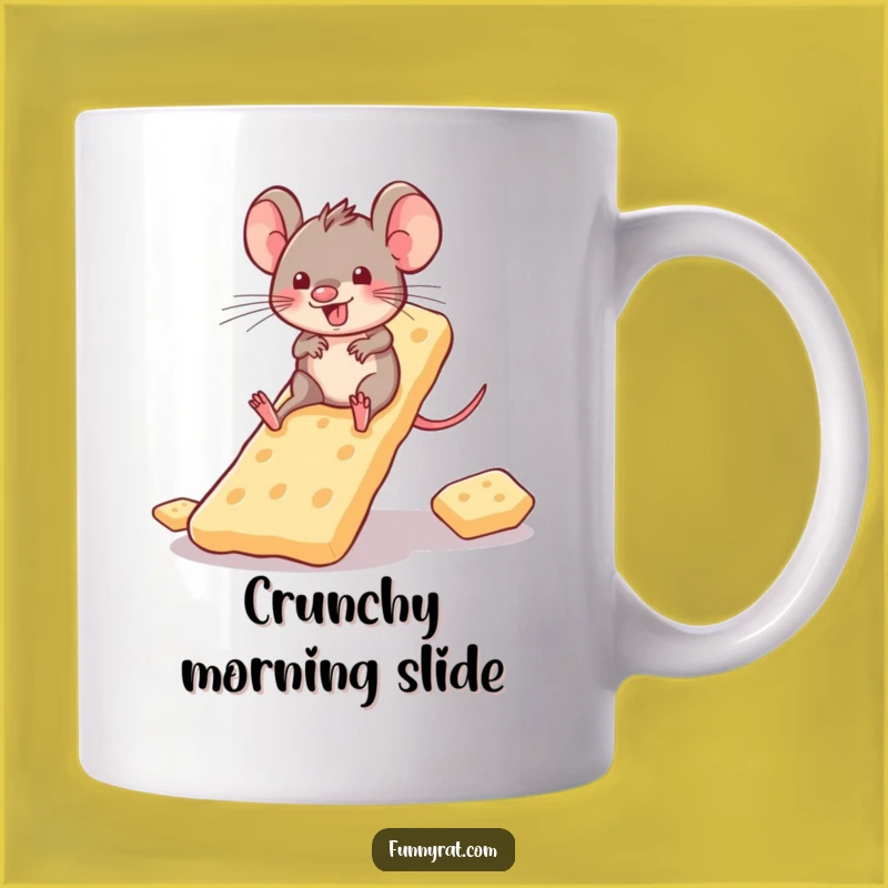 Funny Cracker Slide Rat Mug - A Hilarious Gift for Playful Souls