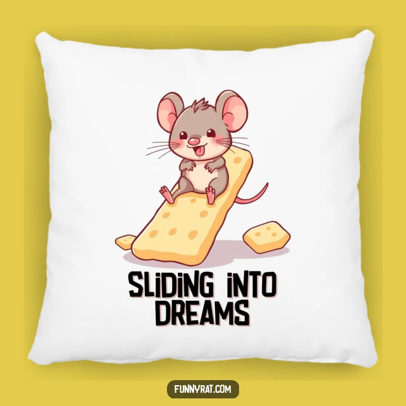 Funny Cracker Slide Rat Pillow - Soft Accent for Playful Comfort