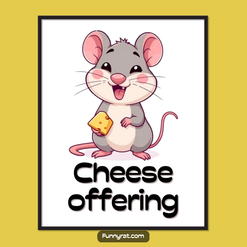 Funny Winking Rat Digital Art - Instant Downloadable Mischief for Your Walls