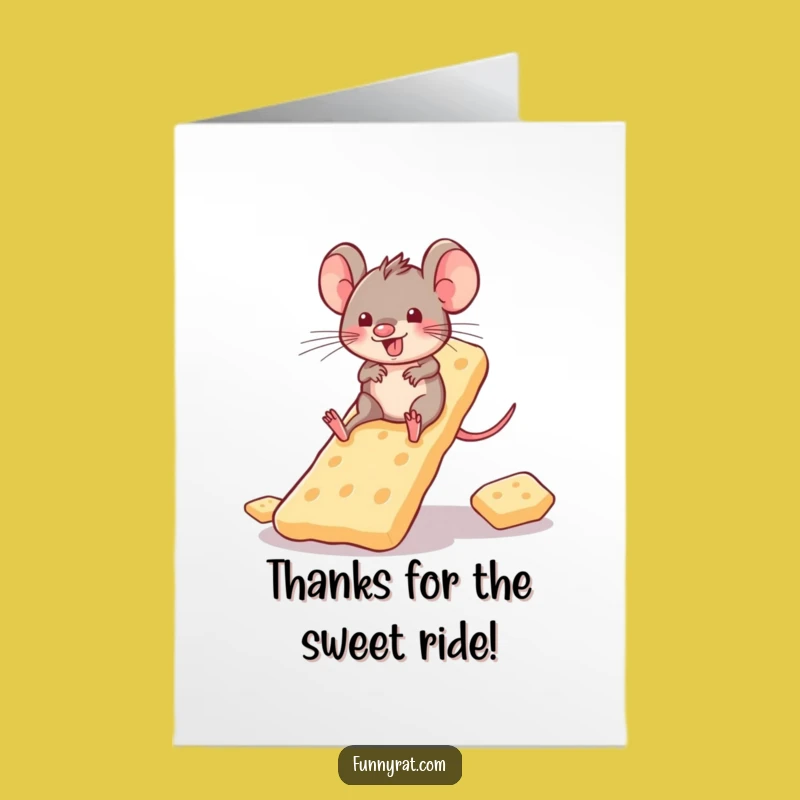 Free Printable Thank You Card: Rat's Cracker Slide Thanks - Downloadable Gift