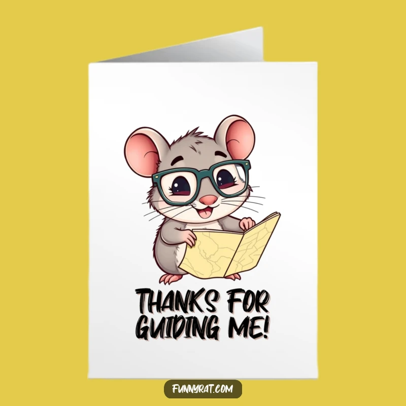 Free Printable Thank You Card: Rat's Grateful Exploration - Downloadable Gift