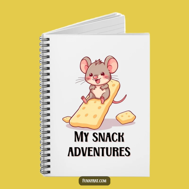 Funny Cracker Slide Rat Notebook - Jot Down Ideas with Playful Flair