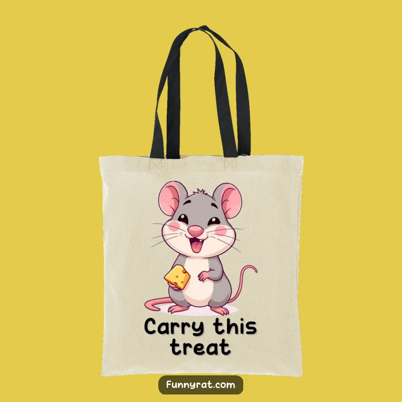 Funny Winking Rat Tote Bag - Carry Your Treats with Sly Style