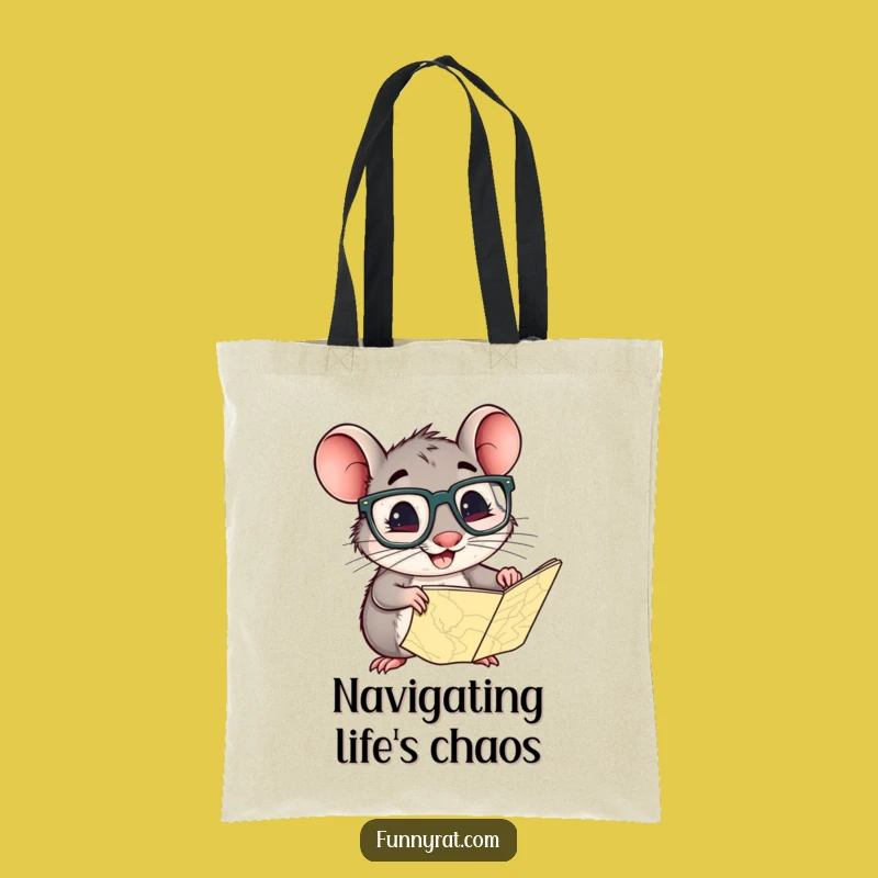 Funny Explorer Rat Tote Bag - Carry Your Discoveries with Humorous Style